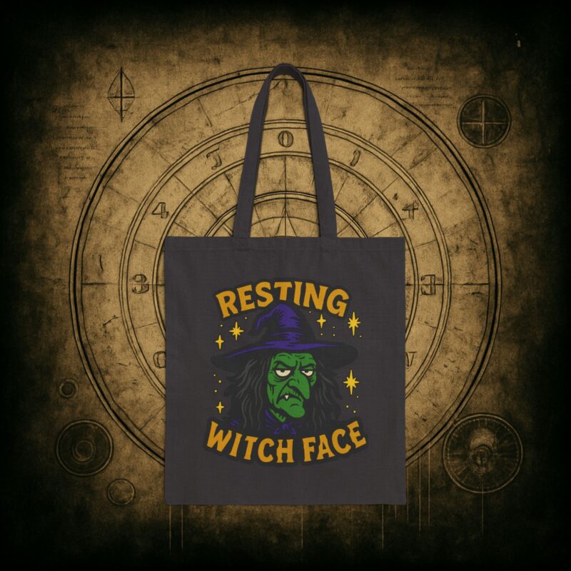 Resting Witch Face Tote Bag