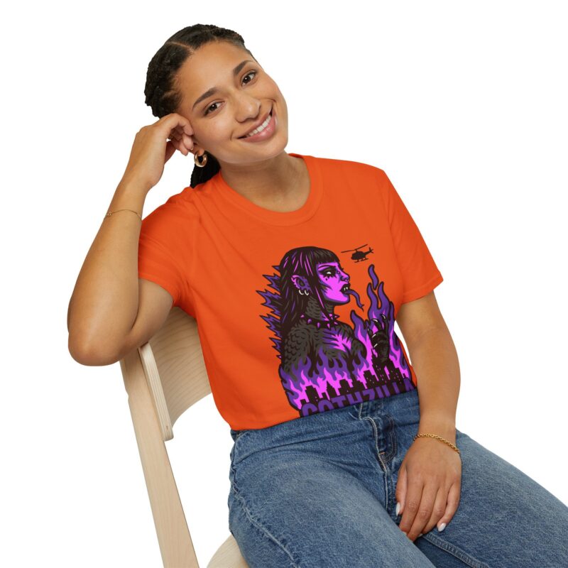 Gothzilla (Purple) Unisex T-Shirt - Image 35