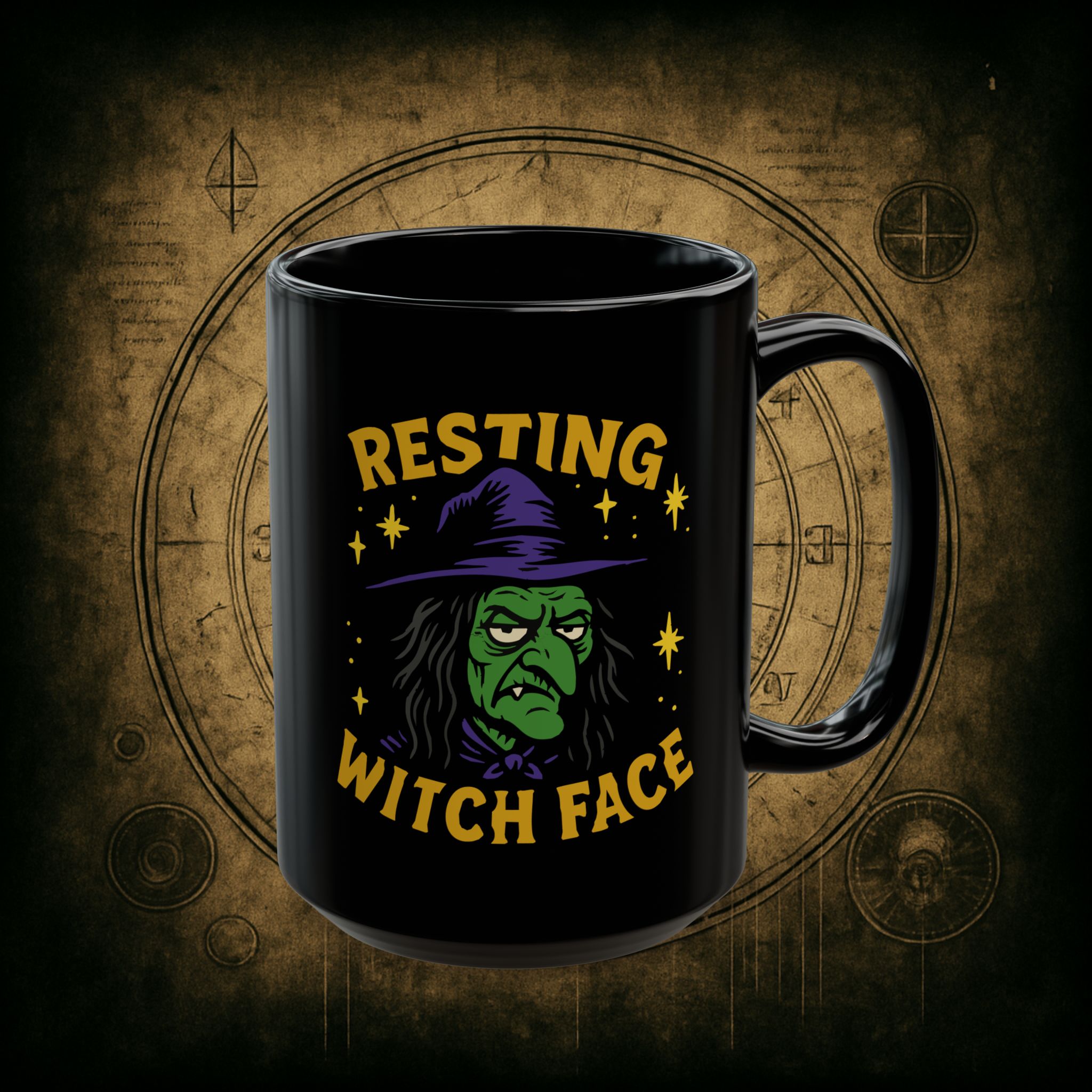 Resting Witch Face Ceramic Mug - Image 9