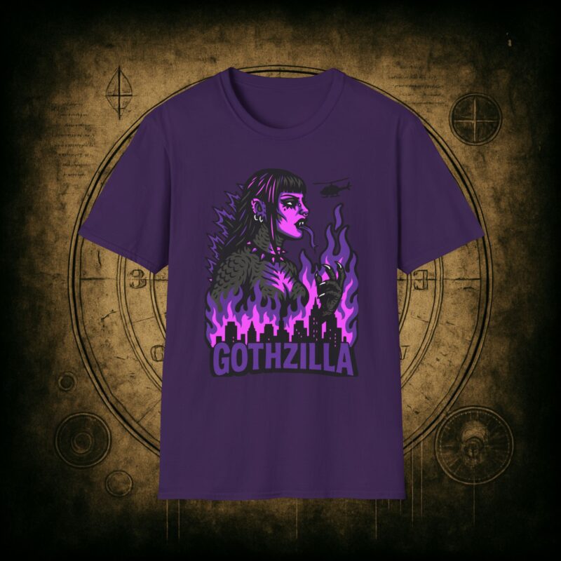 Gothzilla (Purple) Unisex T-Shirt