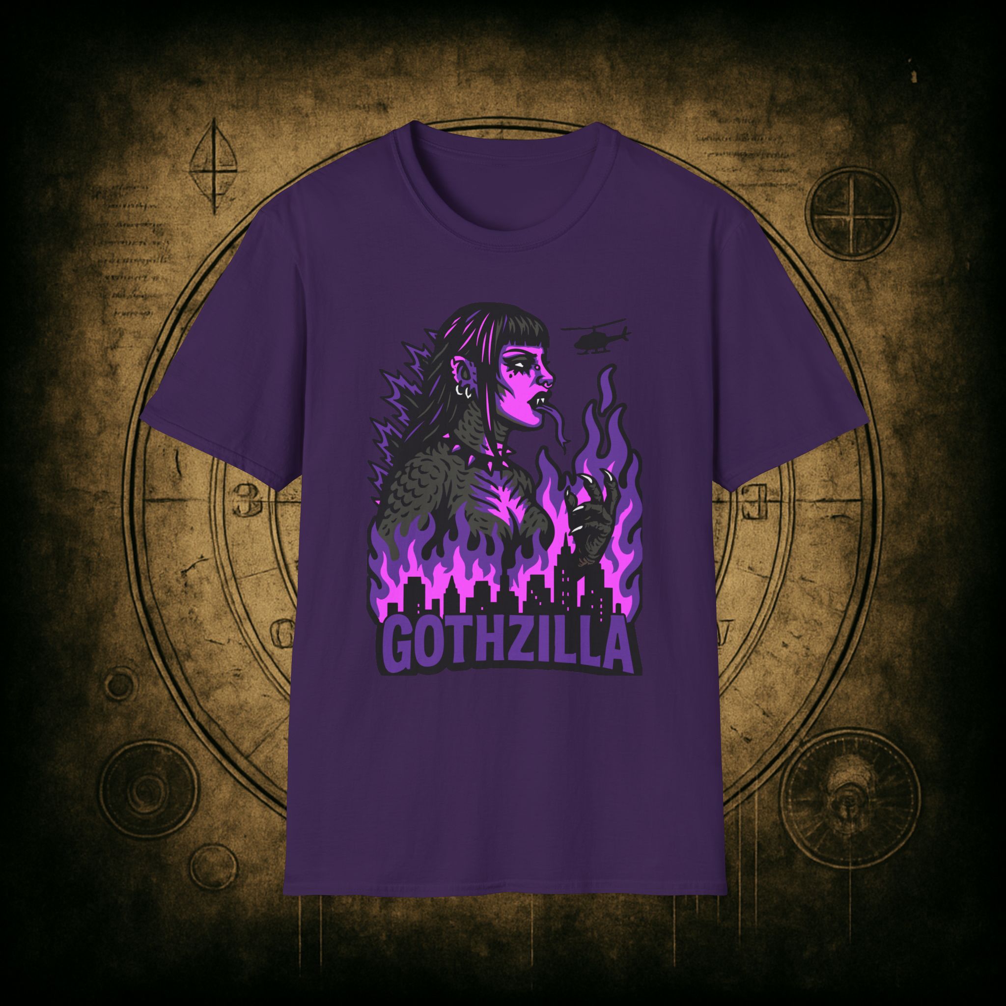 Gothzilla (Purple) Unisex T-Shirt