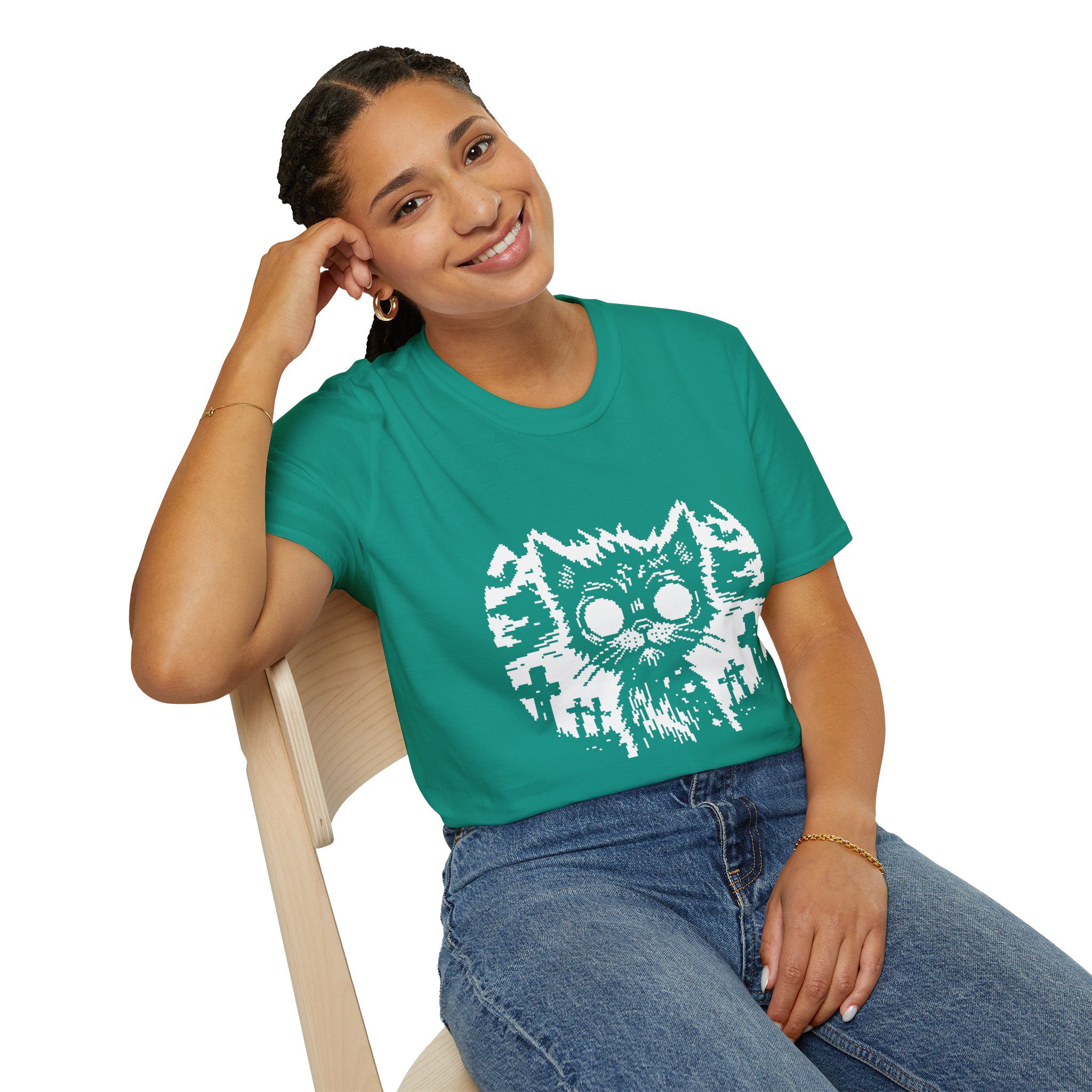 Zombie Cat Unisex T-Shirt - Image 46