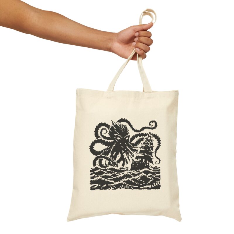 Woodcut Kraken Tote Bag - Image 11