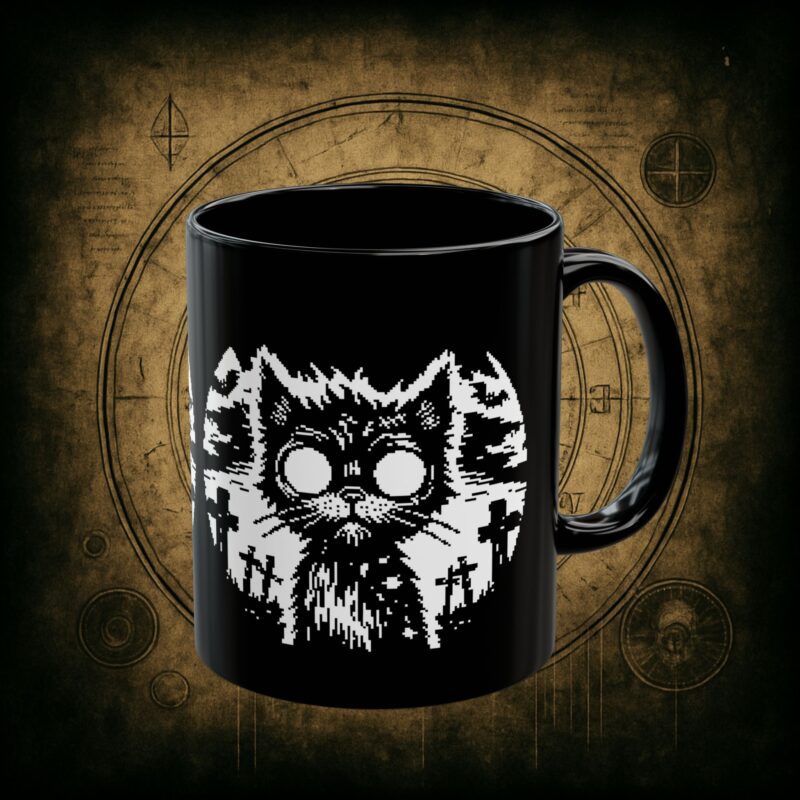 Zombie Cat Ceramic Mug