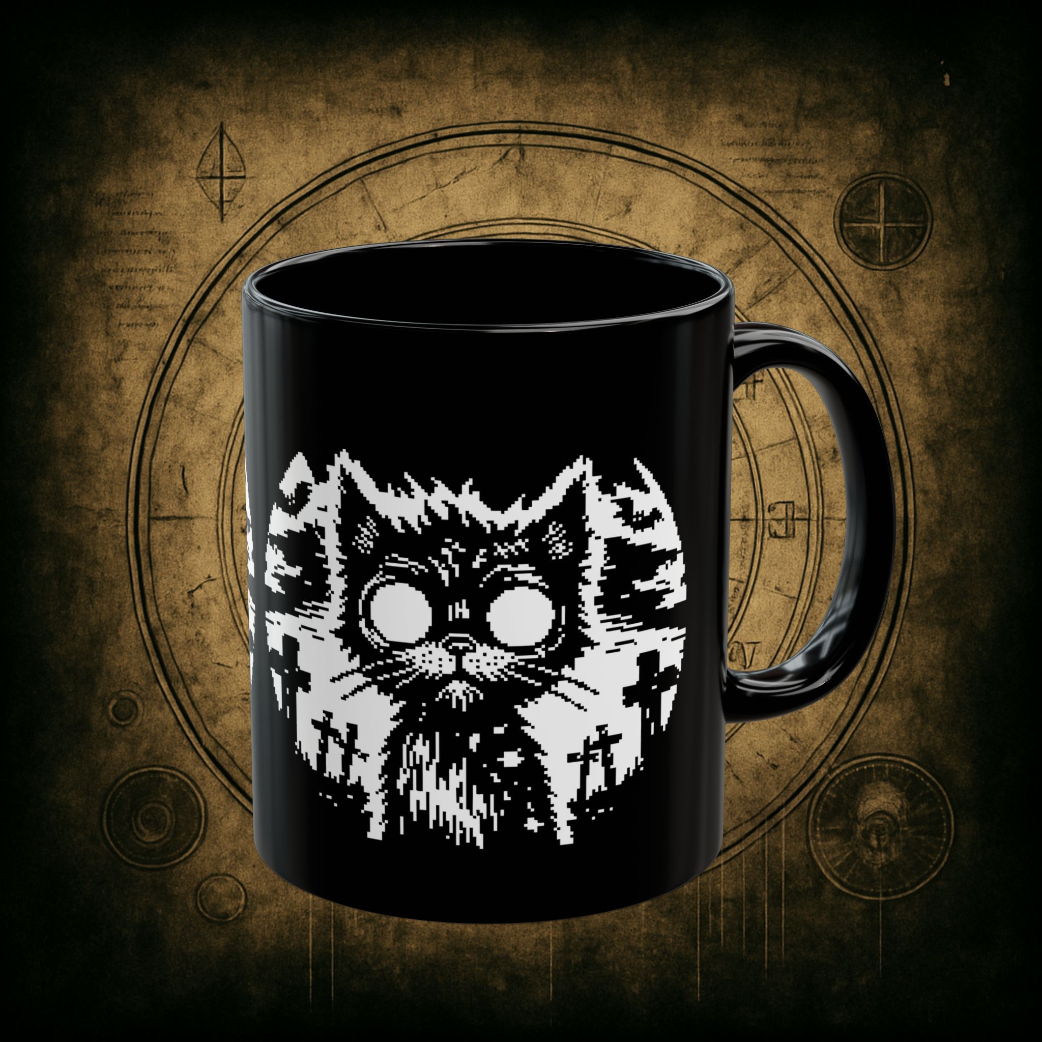 Zombie Cat Ceramic Mug