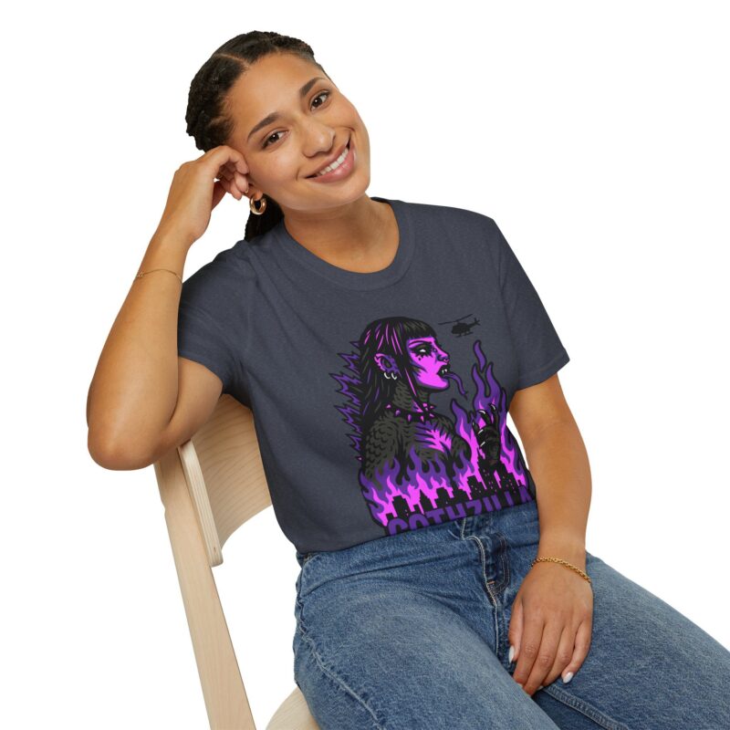 Gothzilla (Purple) Unisex T-Shirt - Image 61