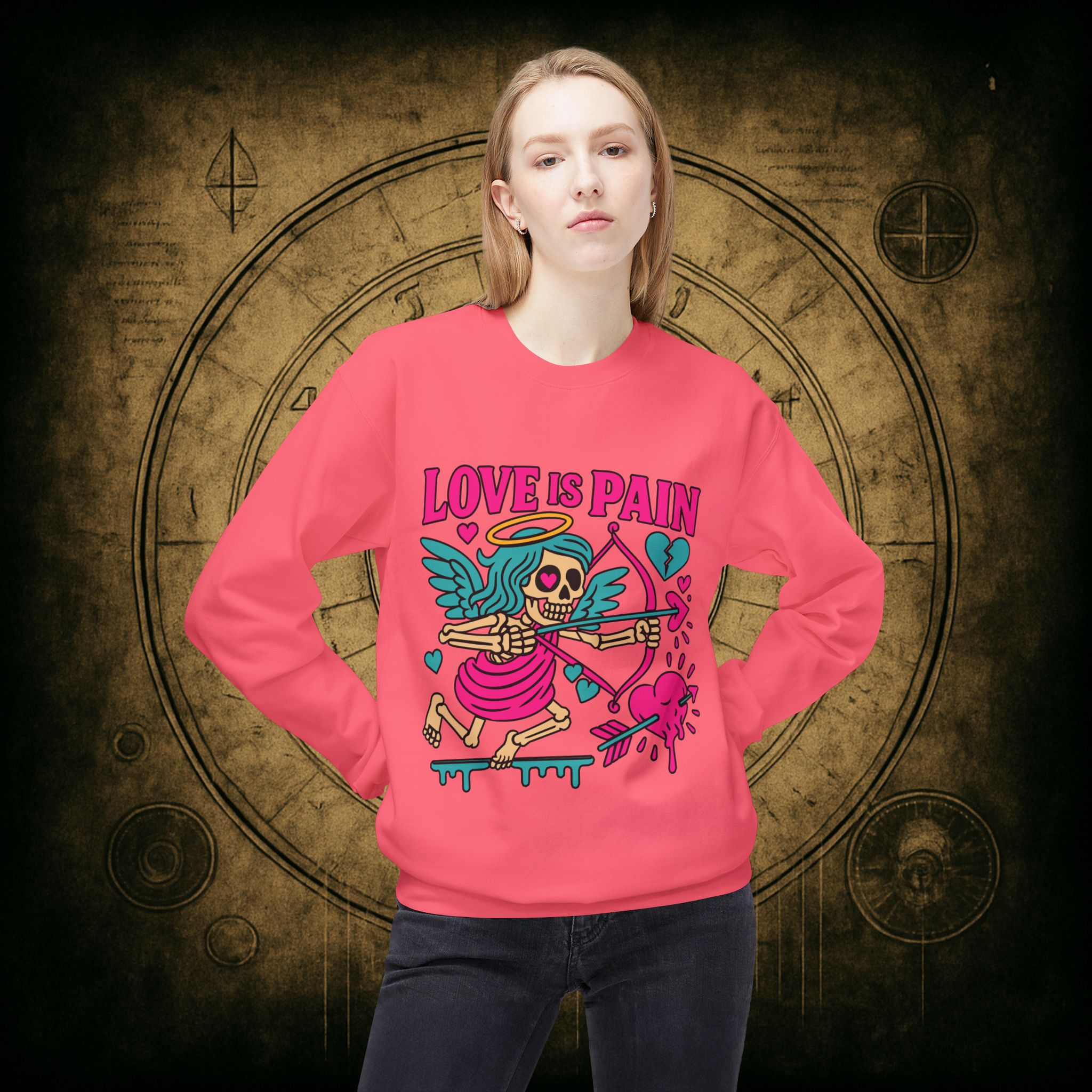 Cupid: Love Is Pain – Unisex Sweatshirt - Image 41