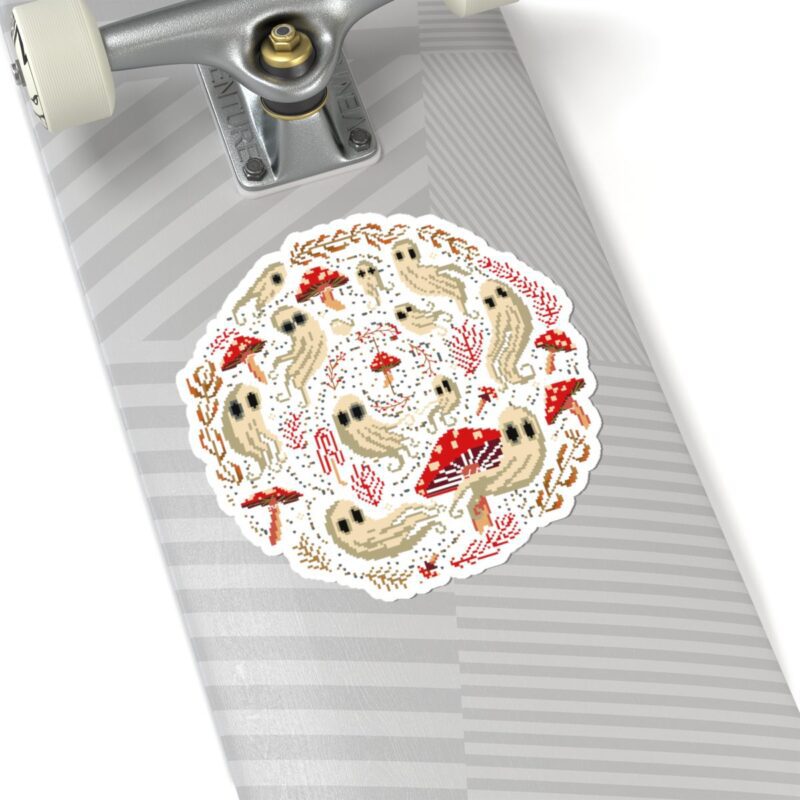 Spiral Mushrooms & Ghosts Kiss-Cut Sticker - Image 23