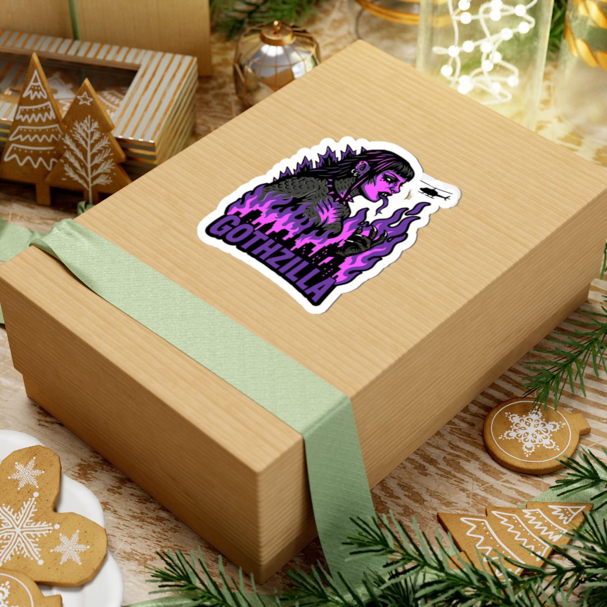 Gothzilla (Purple) Kiss-Cut Sticker - Image 3