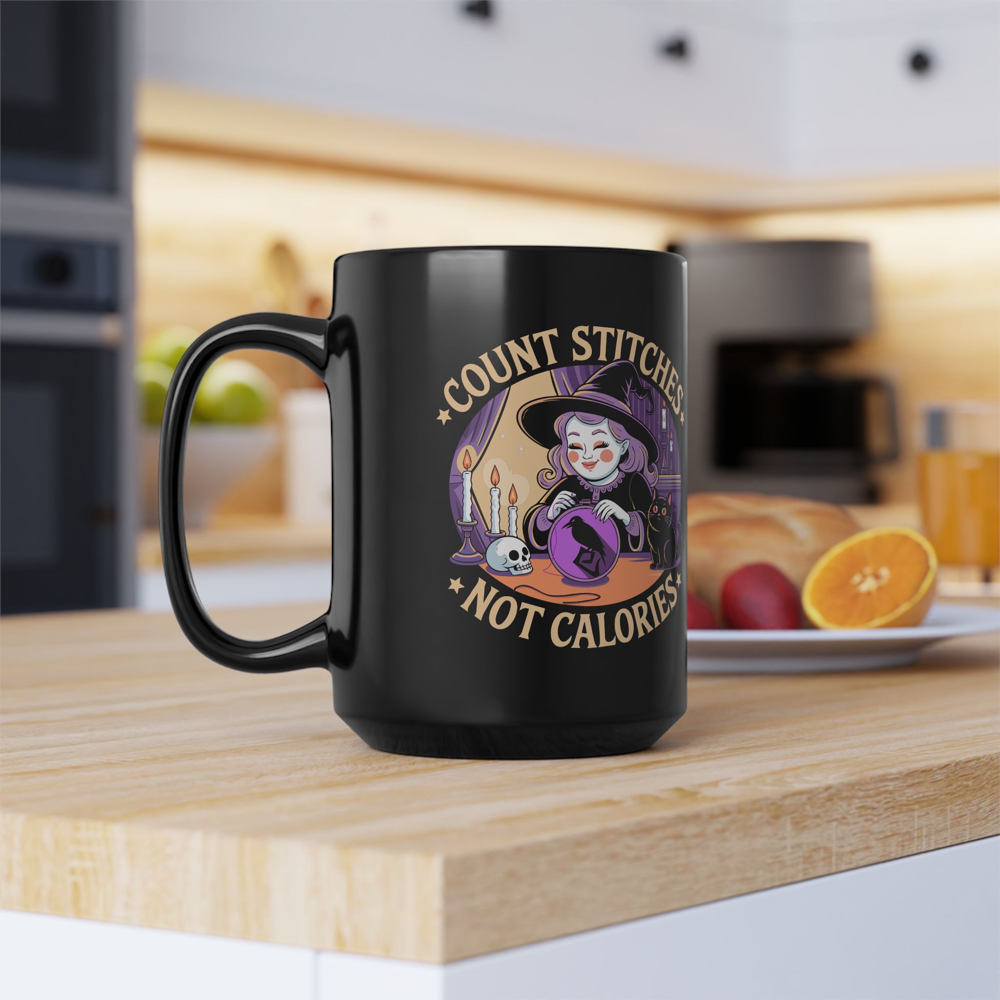 Count Stitches Not Calories Ceramic Mug - Image 11