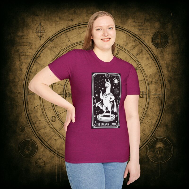 The Drama Llama Tarot Unisex T-Shirt - Image 40