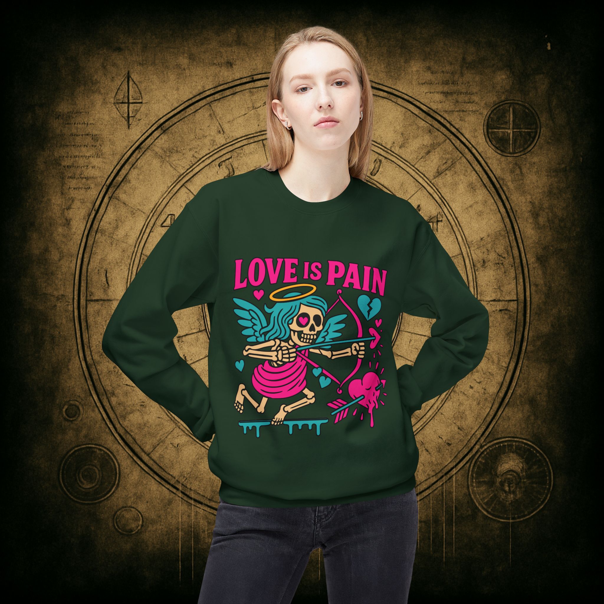 Cupid: Love Is Pain – Unisex Sweatshirt - Image 17