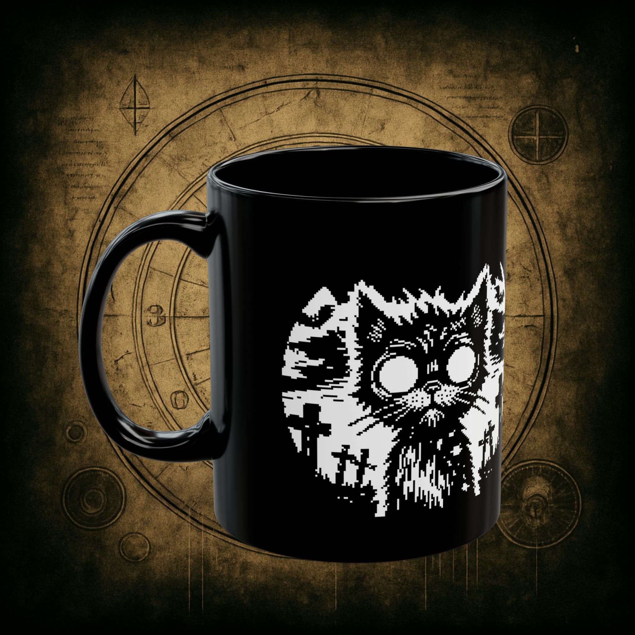 Zombie Cat Ceramic Mug - Image 3