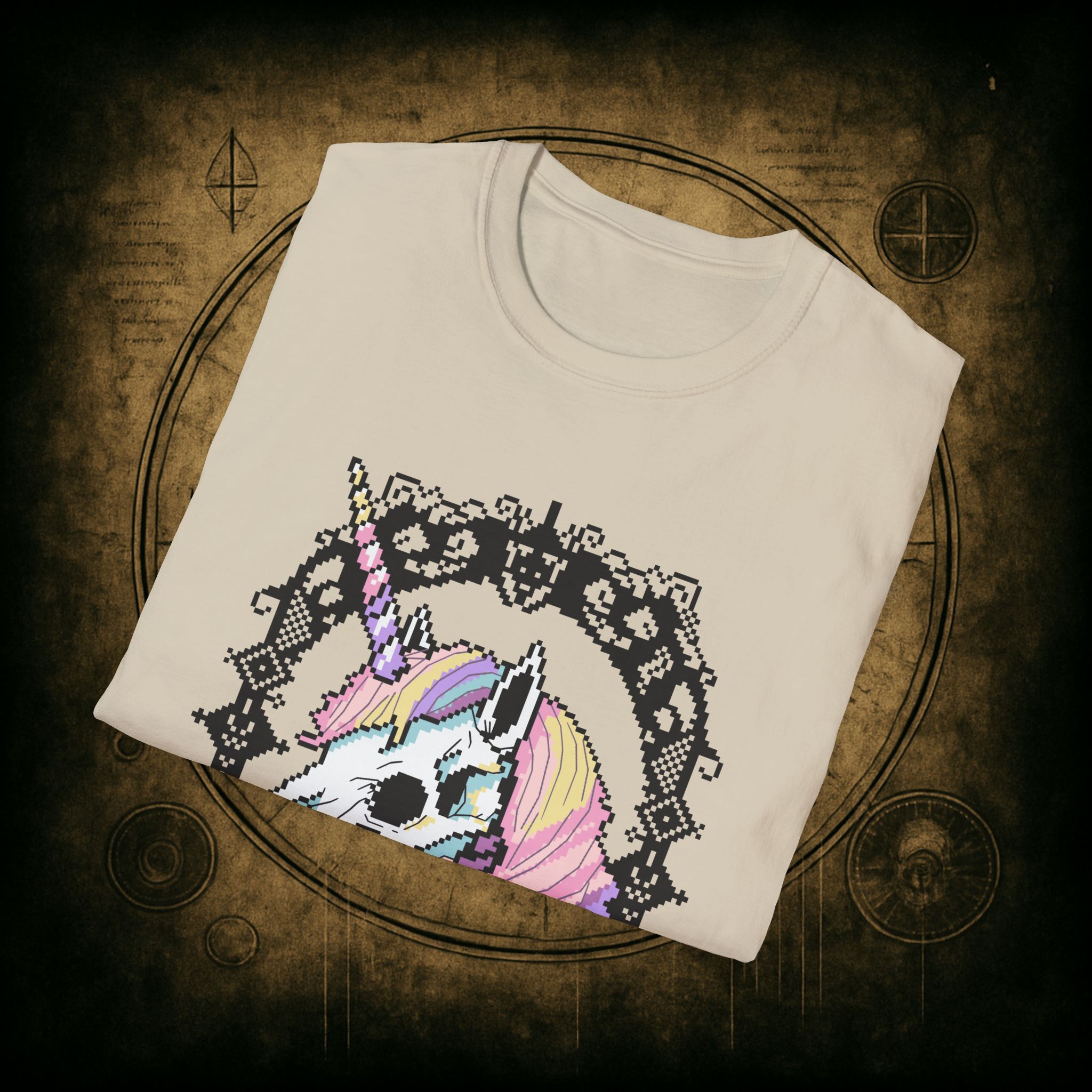 Pastel Goth Skeleton Unicorn Unisex T-shirt - Image 23