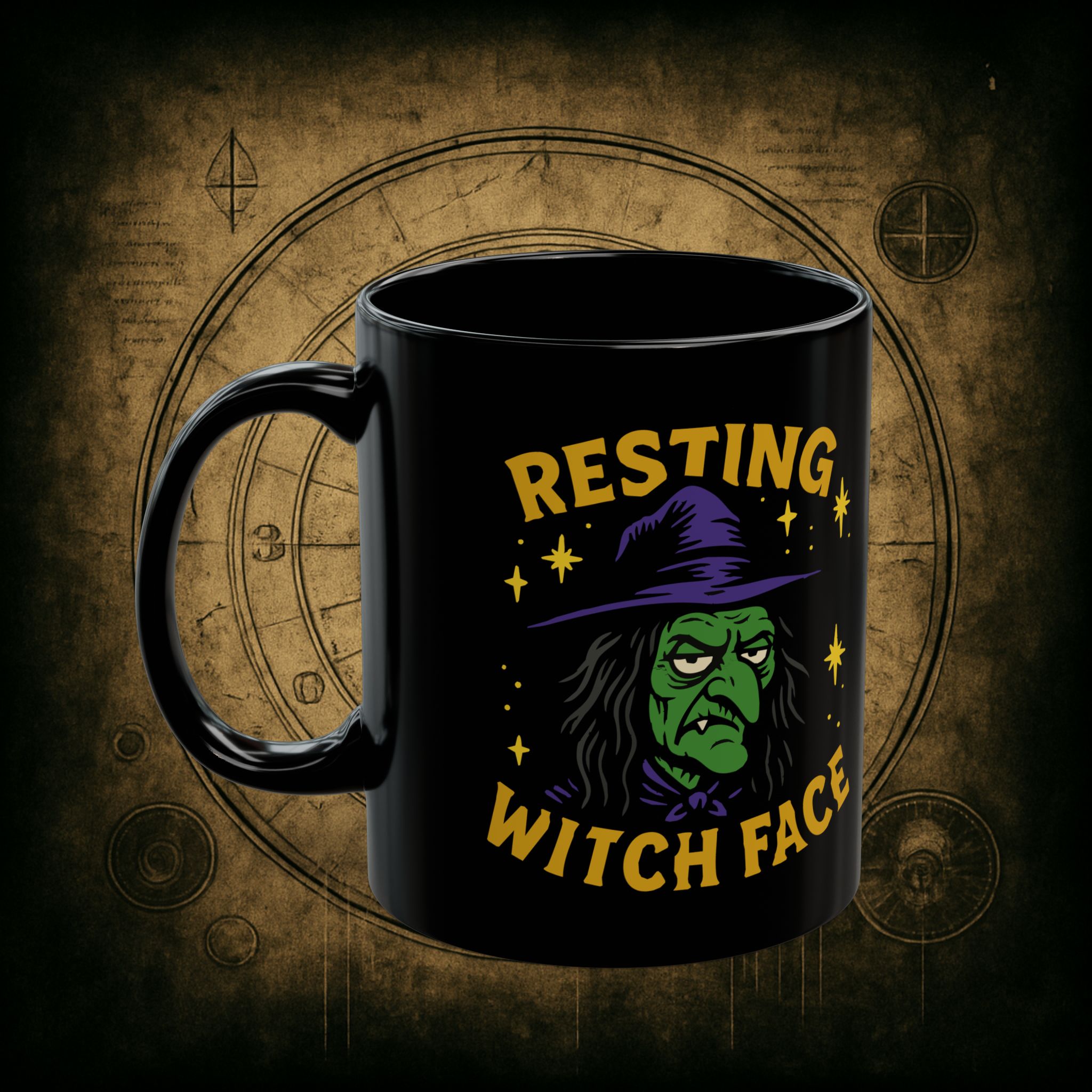 Resting Witch Face Ceramic Mug - Image 3