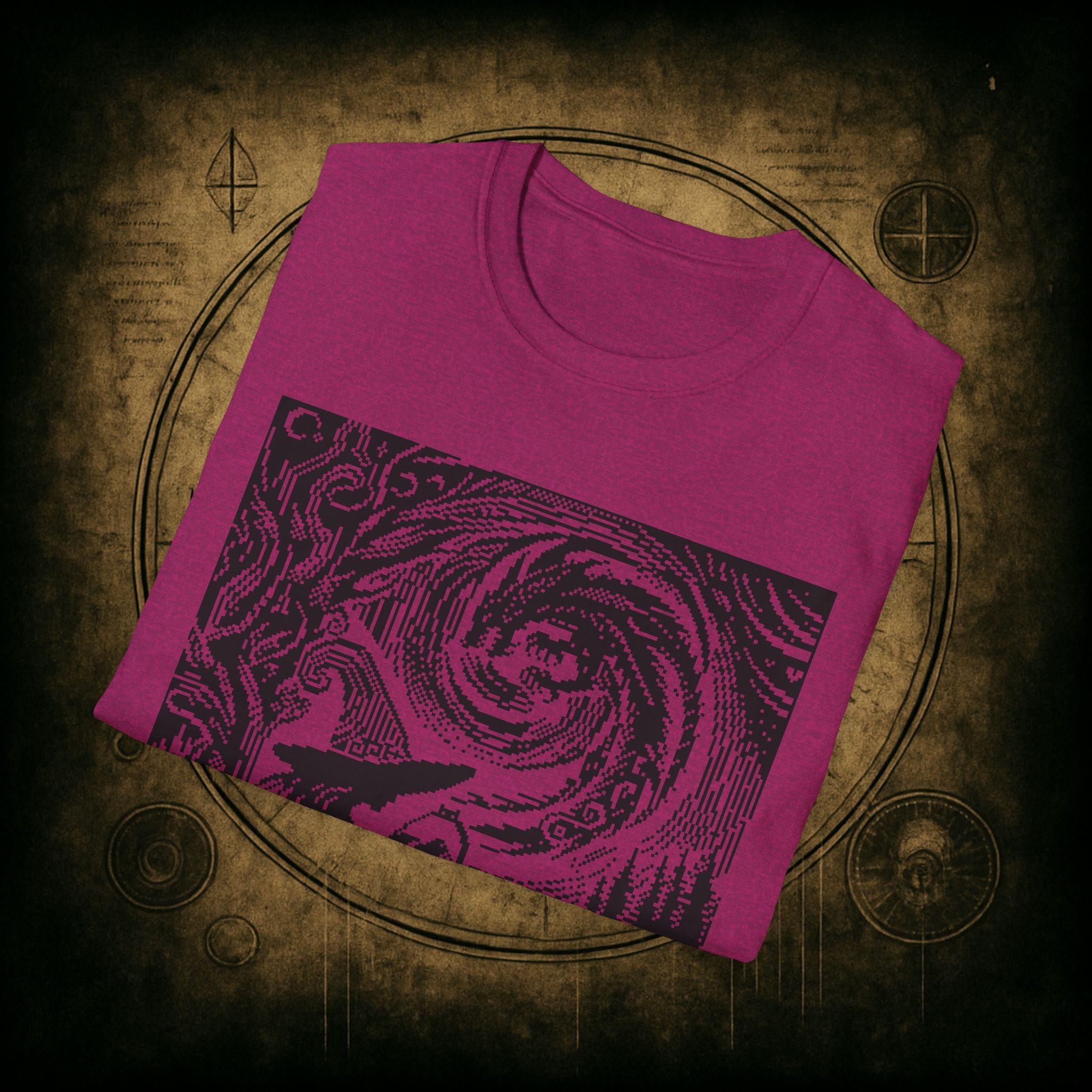 Woodcut Stitch Witch Unisex T-Shirt - Image 39