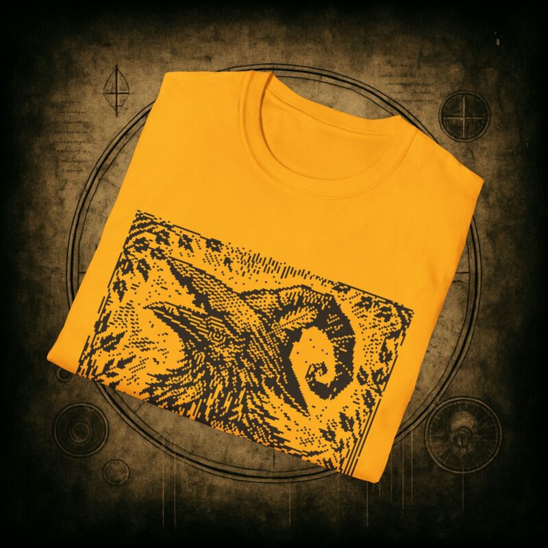 Woodcut Raven Unisex T-shirt - Image 23