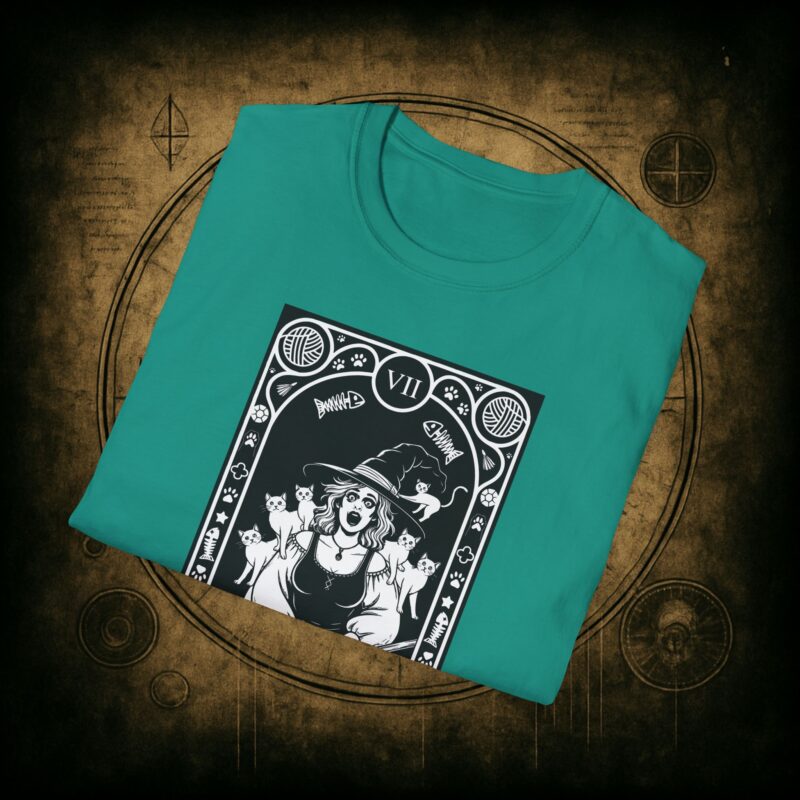 The Crazy Cat Lady Tarot Unisex T-Shirt - Image 44