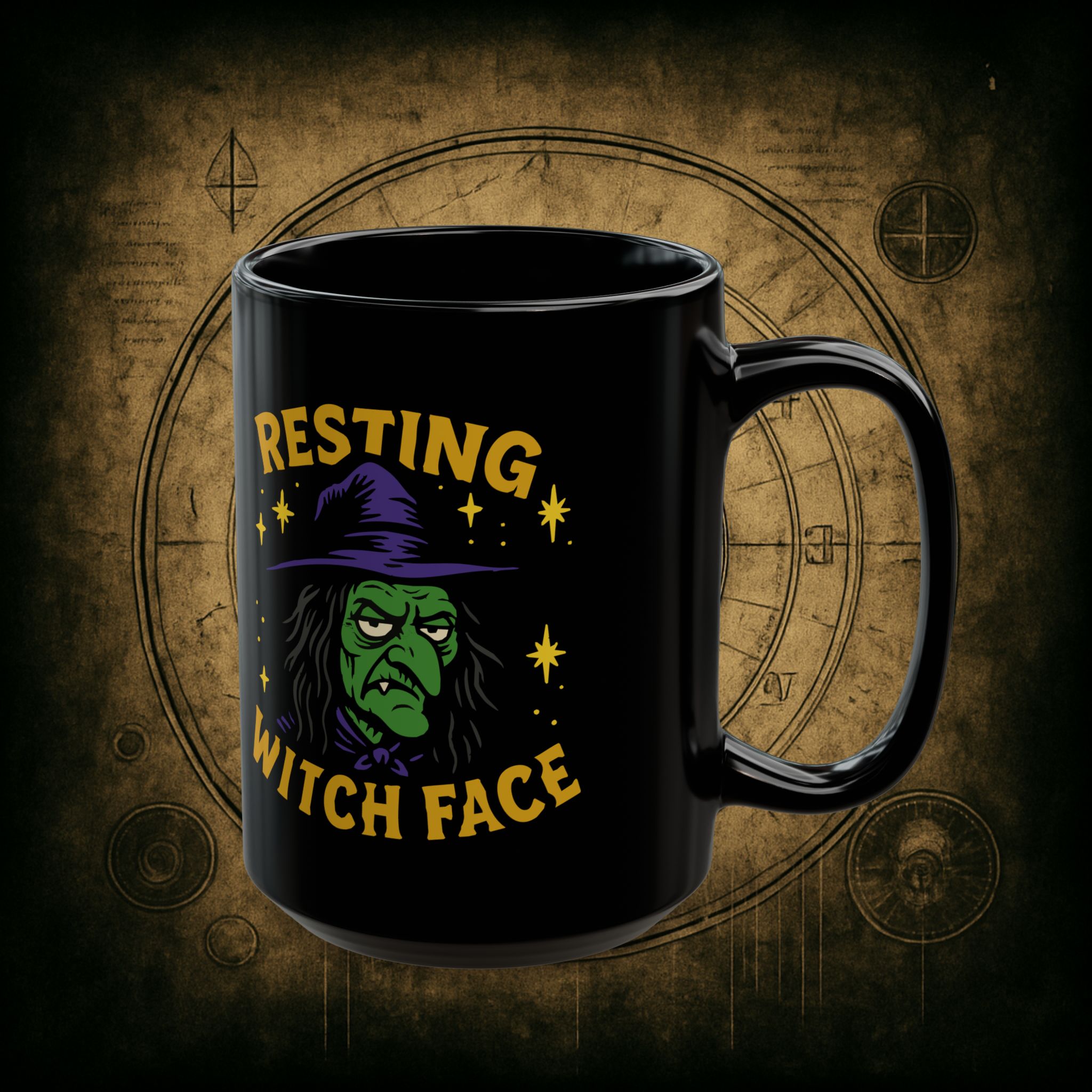 Resting Witch Face Ceramic Mug - Image 7