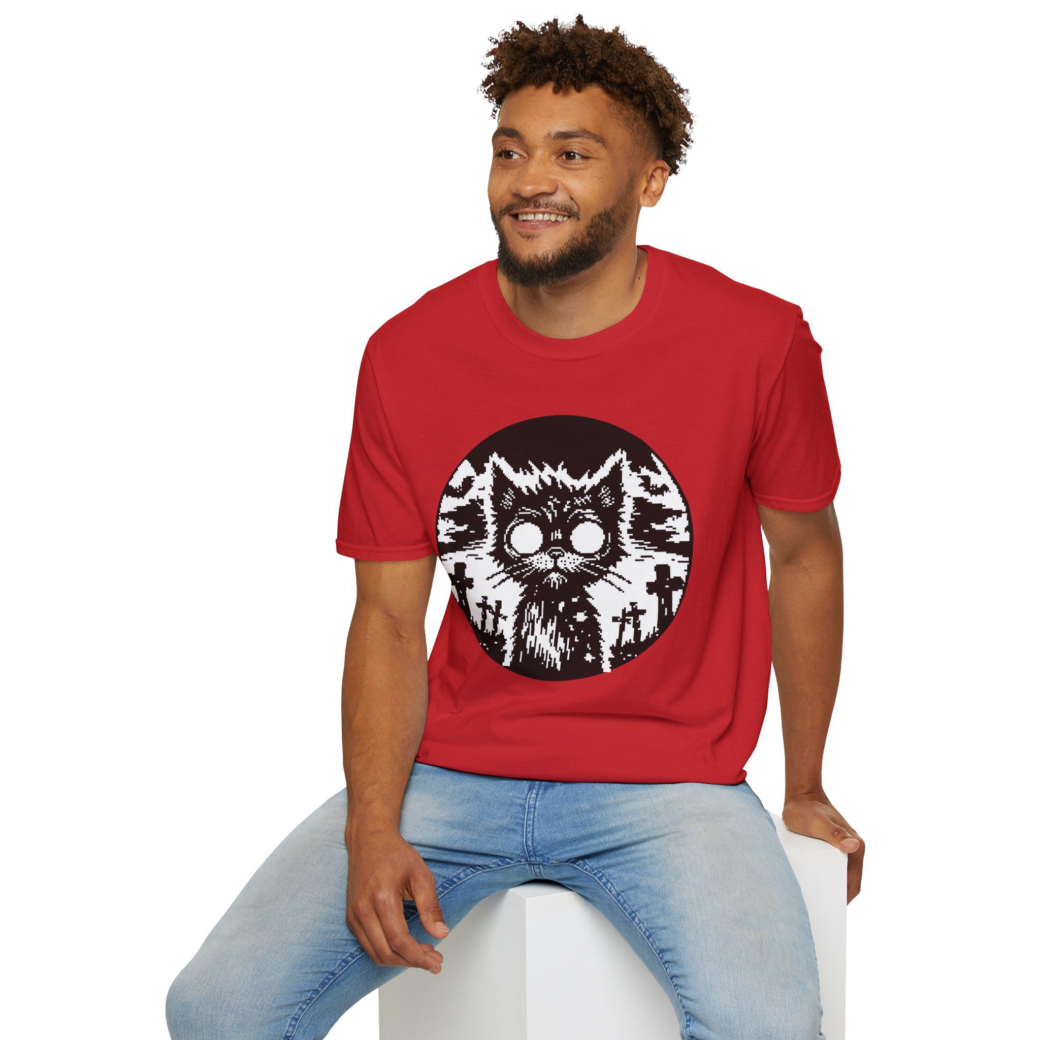 Zombie Cat Unisex T-Shirt - Image 72