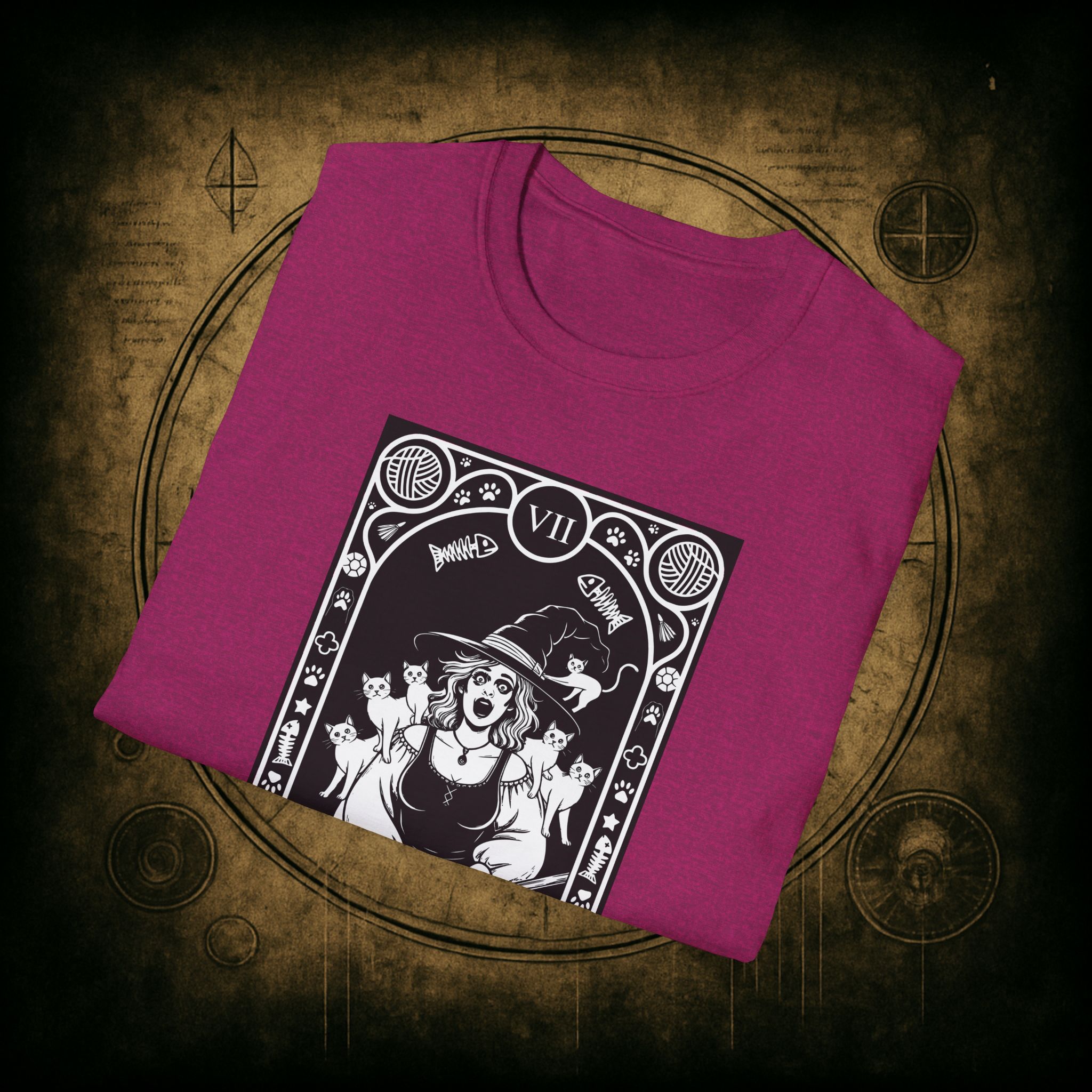 The Crazy Cat Lady Tarot Unisex T-Shirt - Image 39