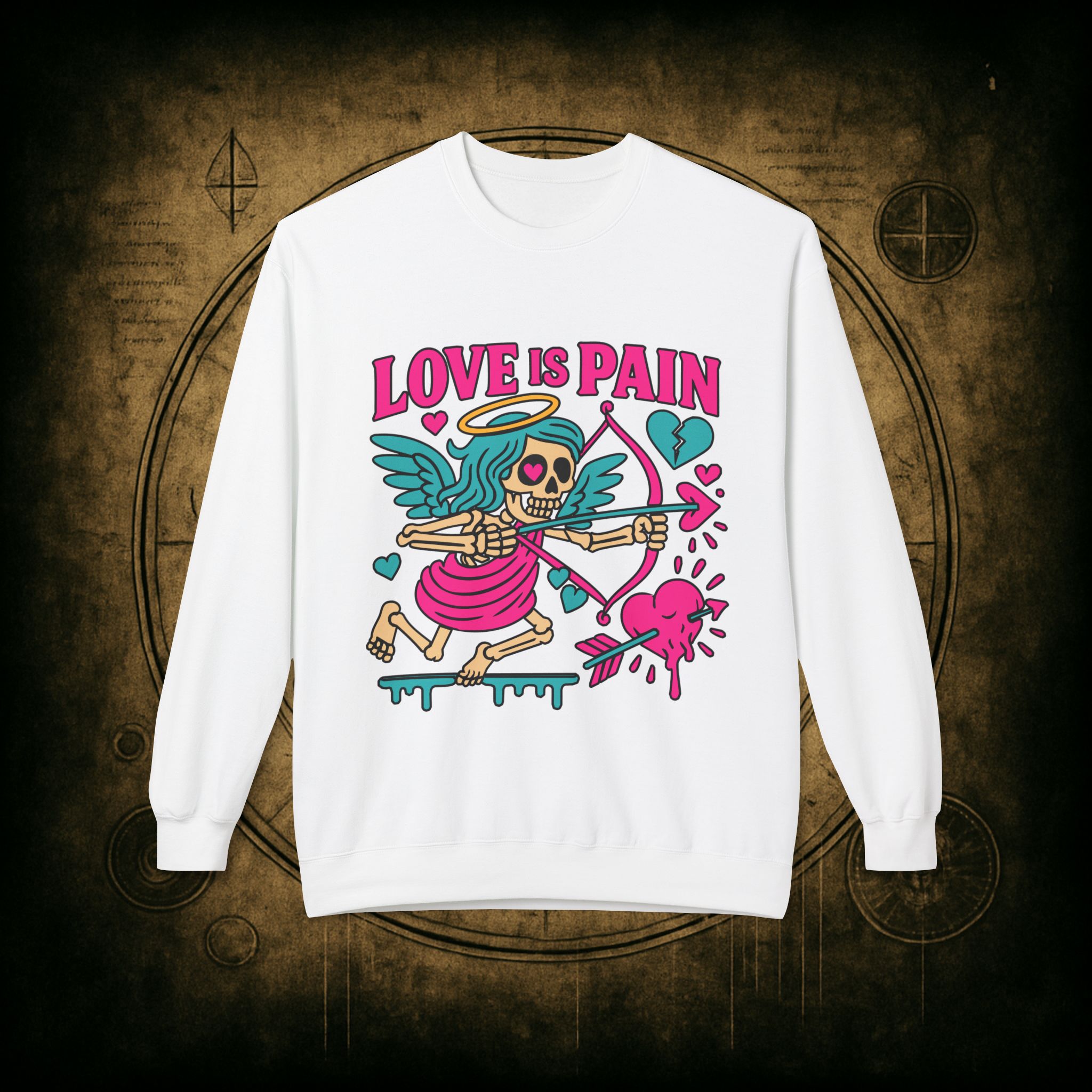 Cupid: Love Is Pain – Unisex Sweatshirt - Image 7
