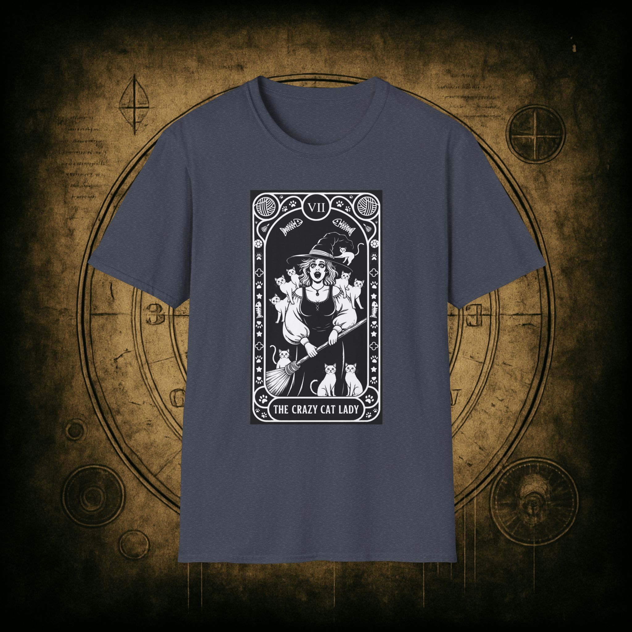 The Crazy Cat Lady Tarot Unisex T-Shirt - Image 53