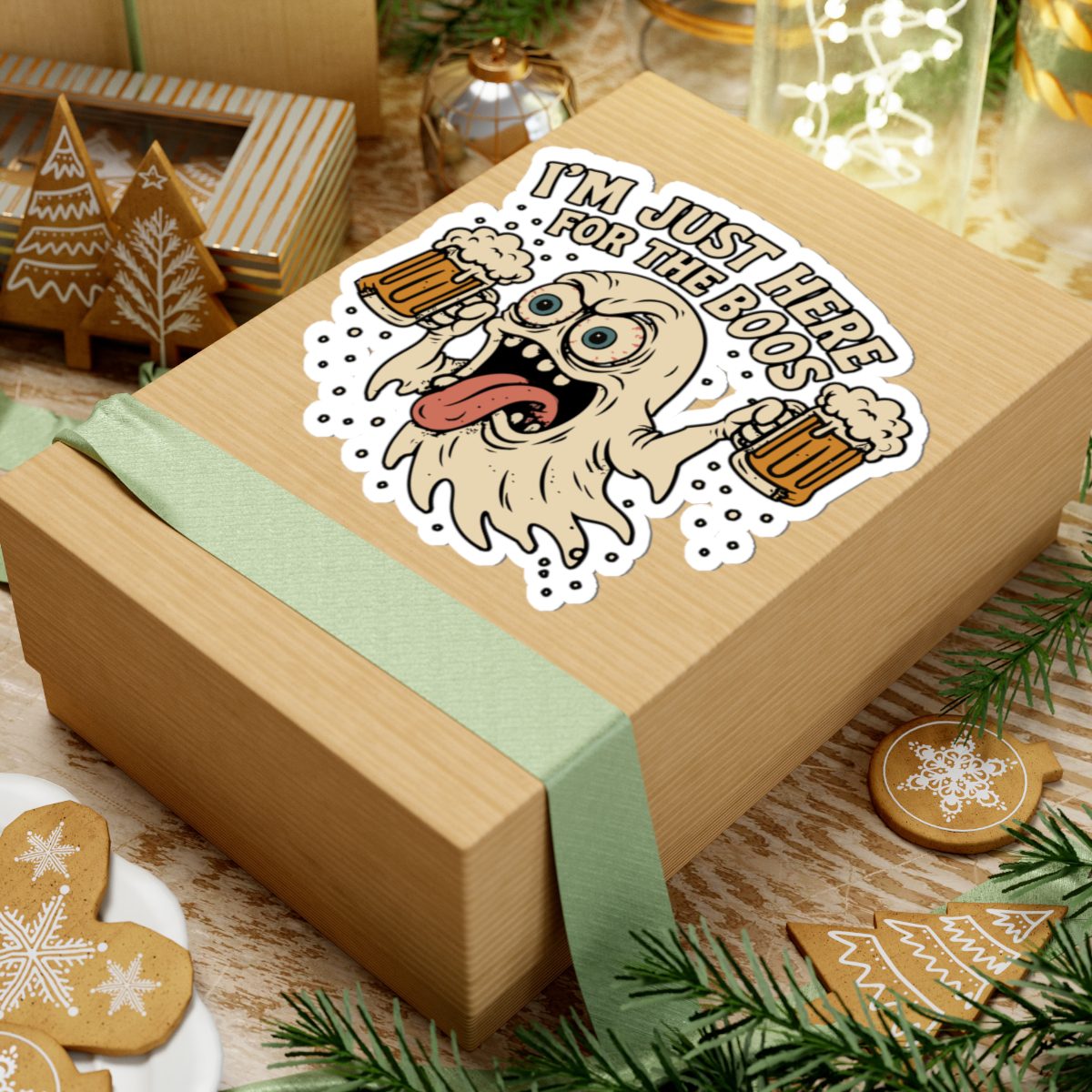 Here for the Boos Kiss-Cut Sticker - Image 24