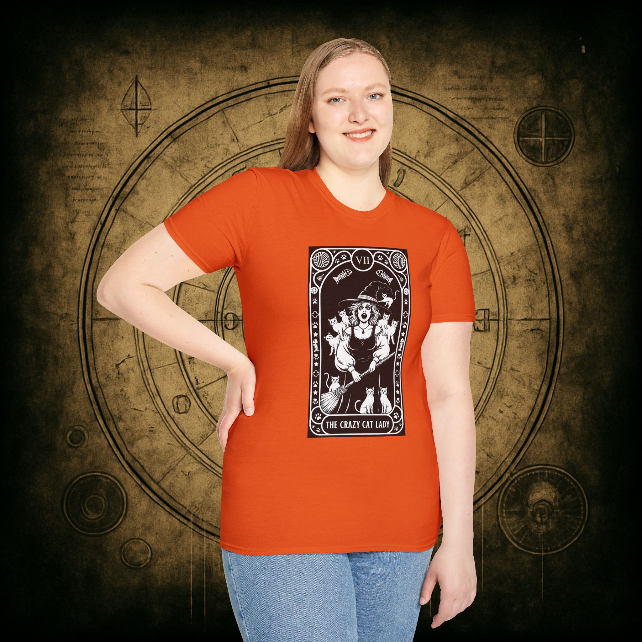 The Crazy Cat Lady Tarot Unisex T-Shirt - Image 31