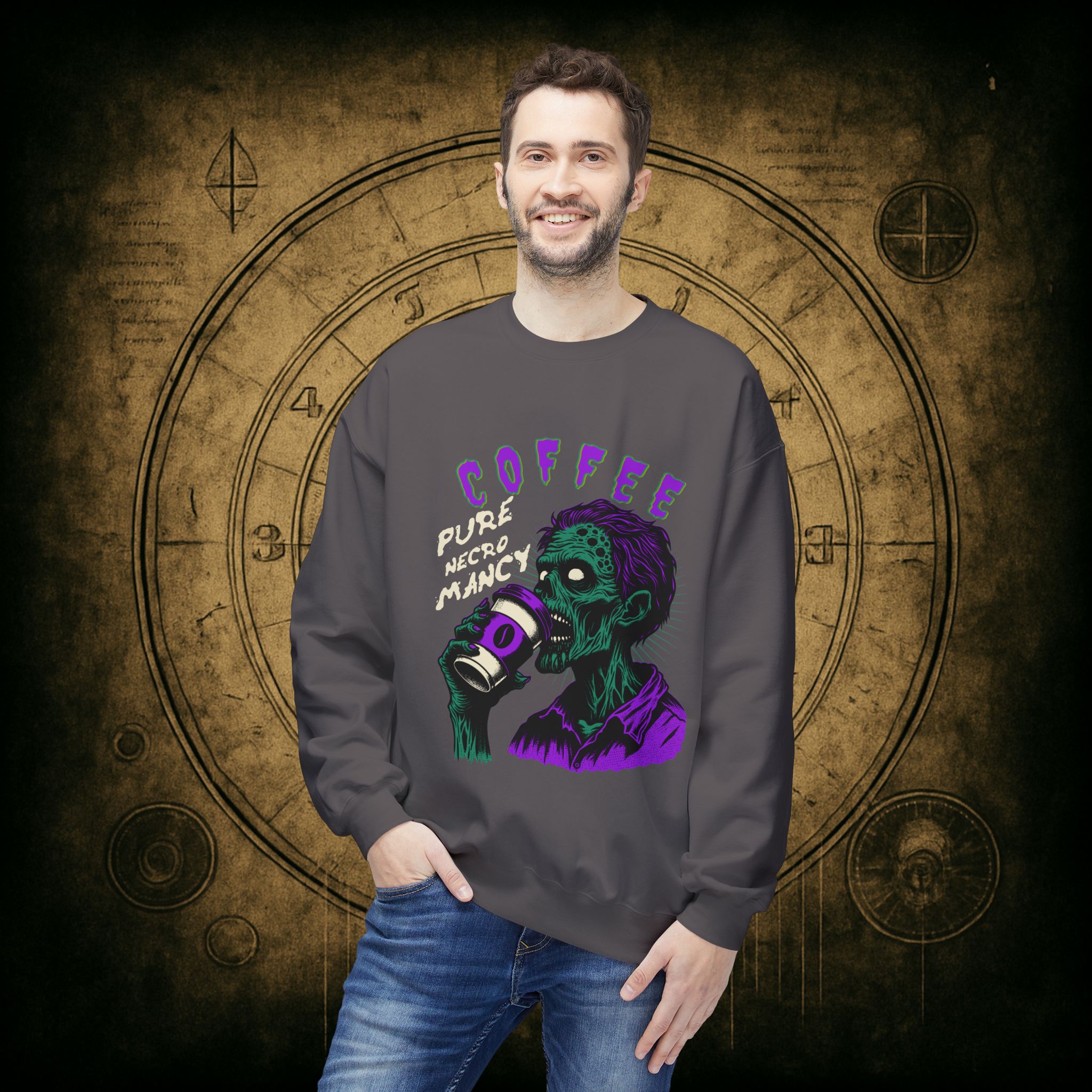 Zombie Coffee Necromancy Sweatshirt - Image 33