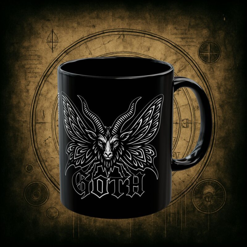 Goth Moth Ceramic Mug