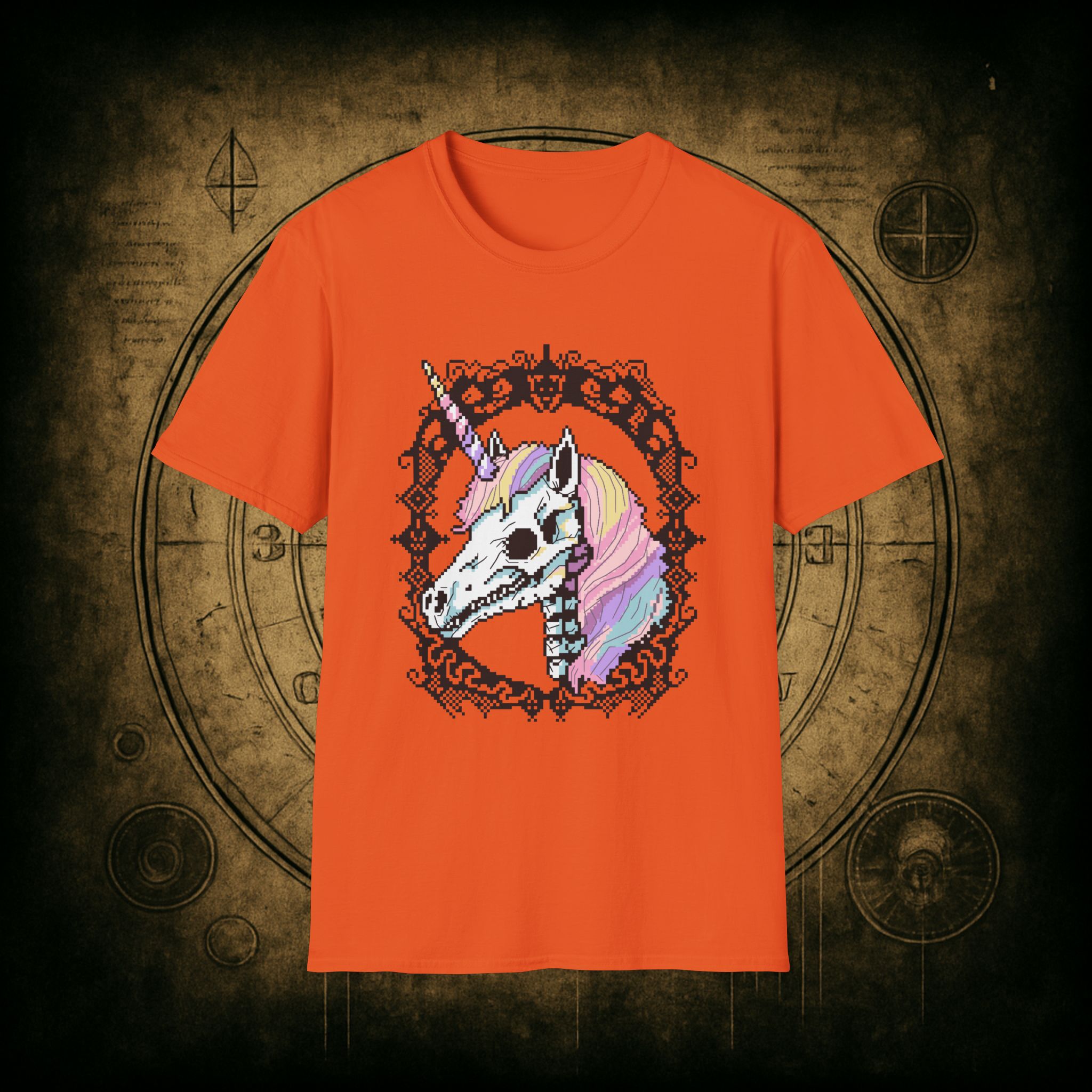 Pastel Goth Skeleton Unicorn Unisex T-shirt - Image 32