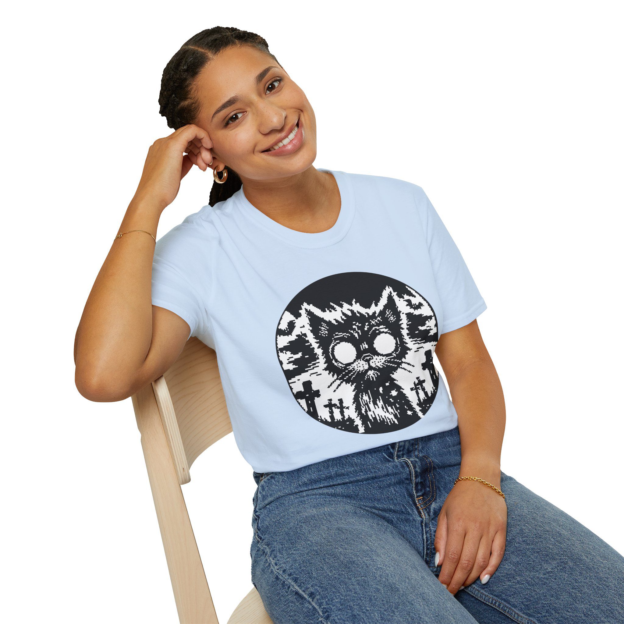 Zombie Cat Unisex T-Shirt - Image 51