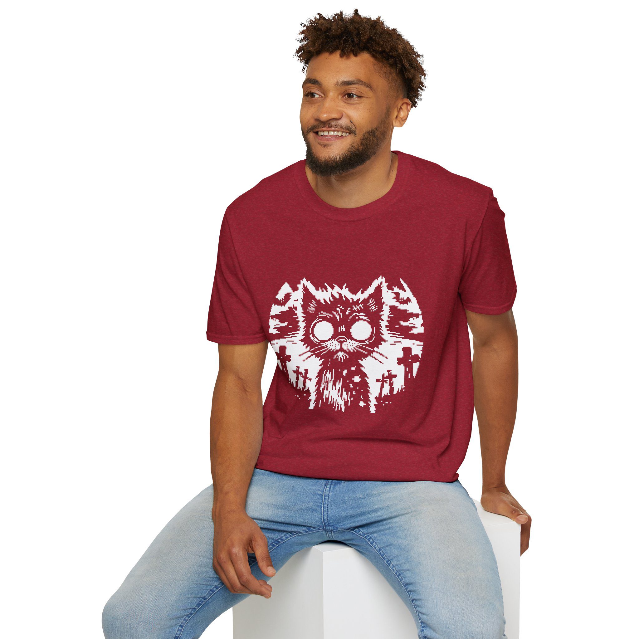 Zombie Cat Unisex T-Shirt - Image 77