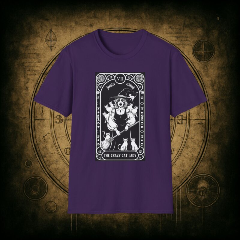 The Crazy Cat Lady Tarot Unisex T-Shirt - Image 58
