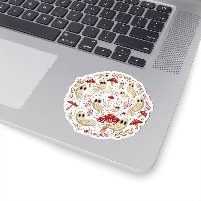 Spiral Mushrooms & Ghosts Kiss-Cut Sticker - Image 14