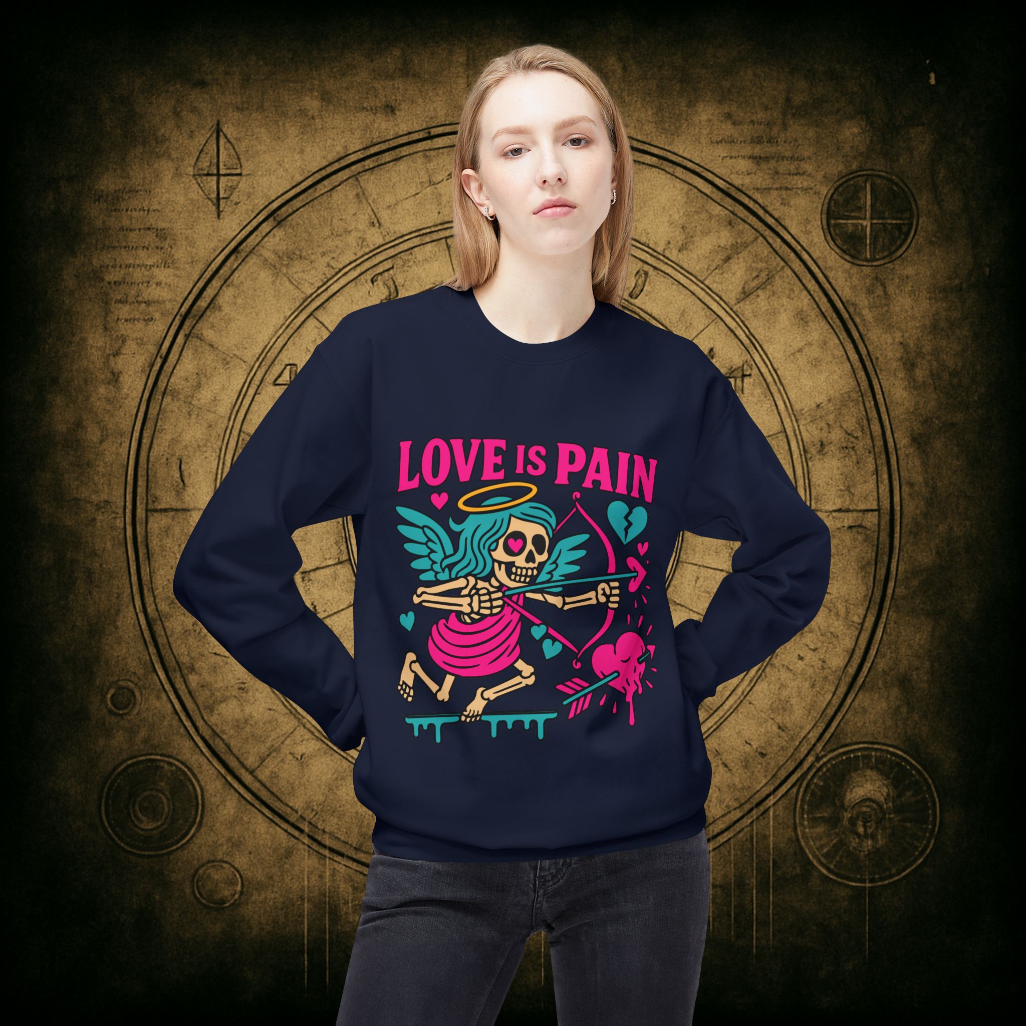 Cupid: Love Is Pain – Unisex Sweatshirt - Image 35