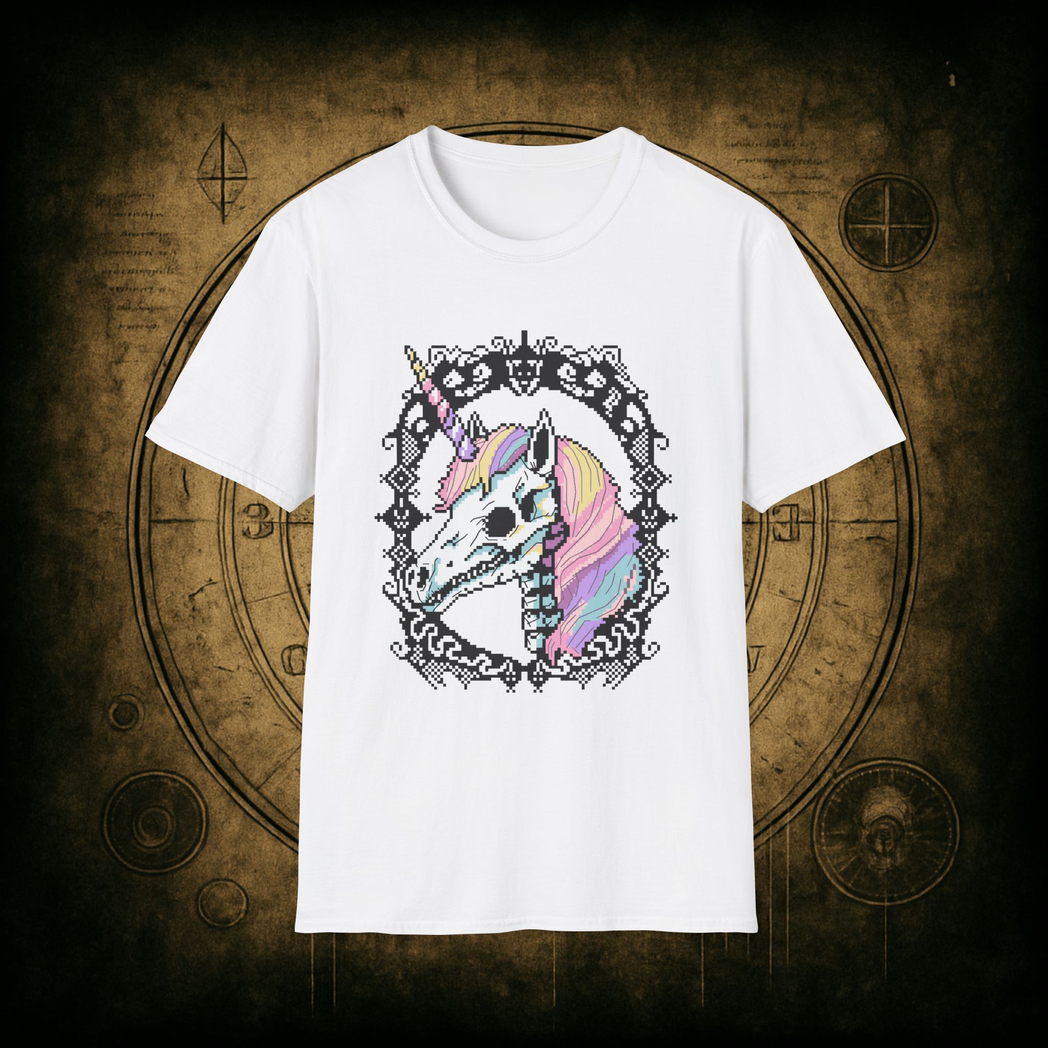 Pastel Goth Skeleton Unicorn Unisex T-shirt - Image 18