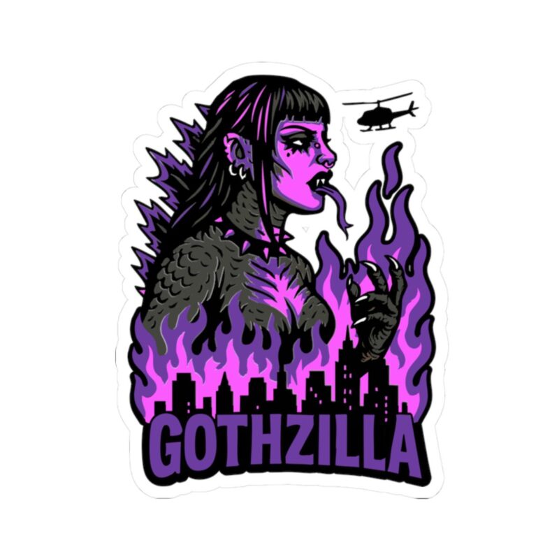 Gothzilla (Purple) Kiss-Cut Sticker