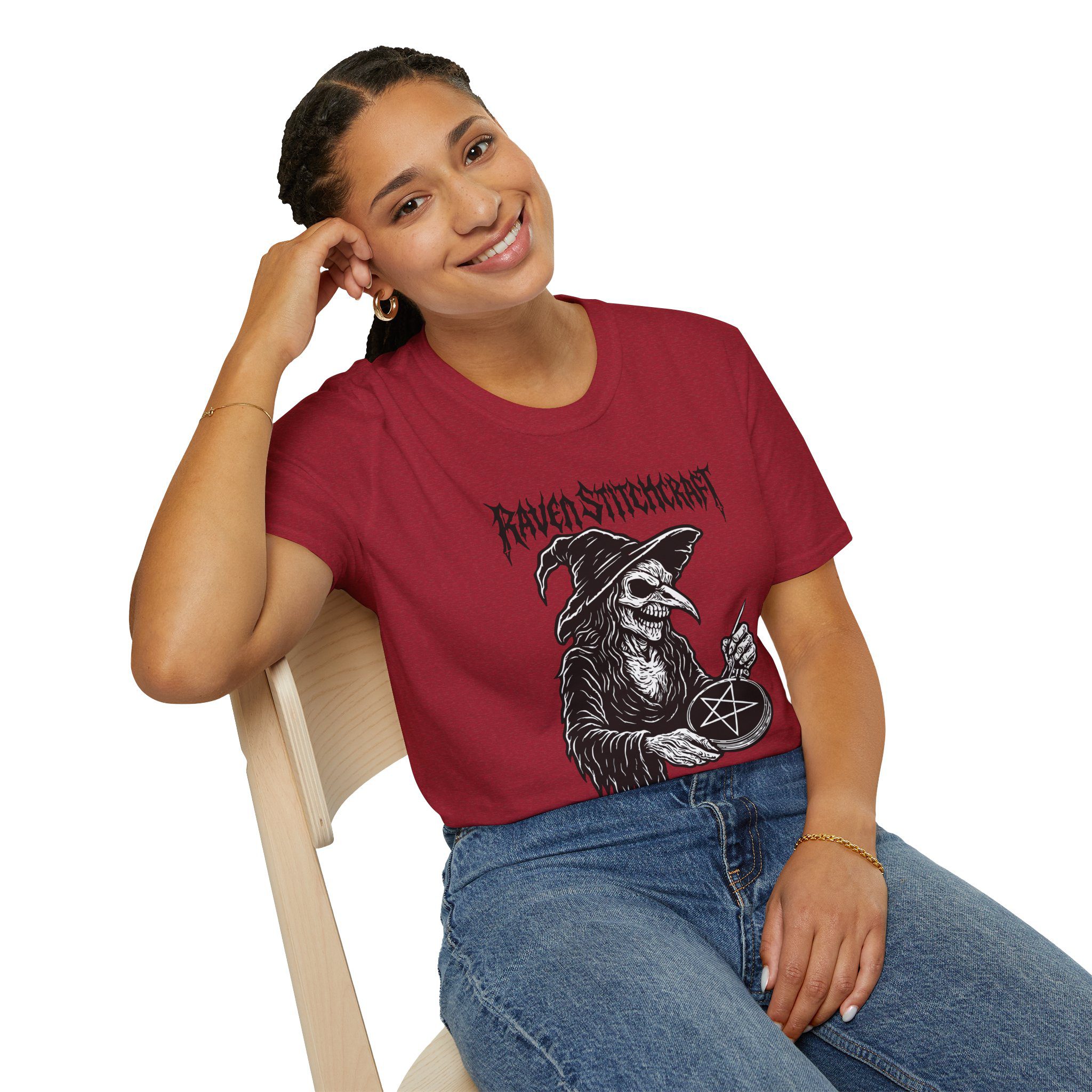 Raven Stitcher Unisex T-Shirt - Image 76