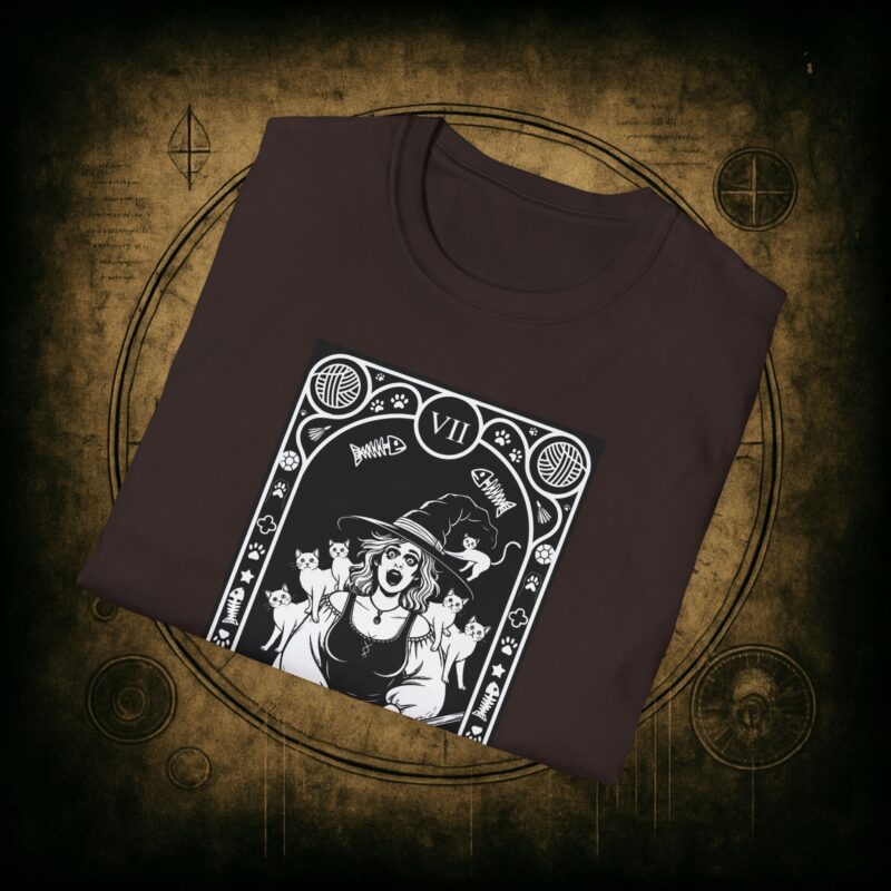 The Crazy Cat Lady Tarot Unisex T-Shirt - Image 34