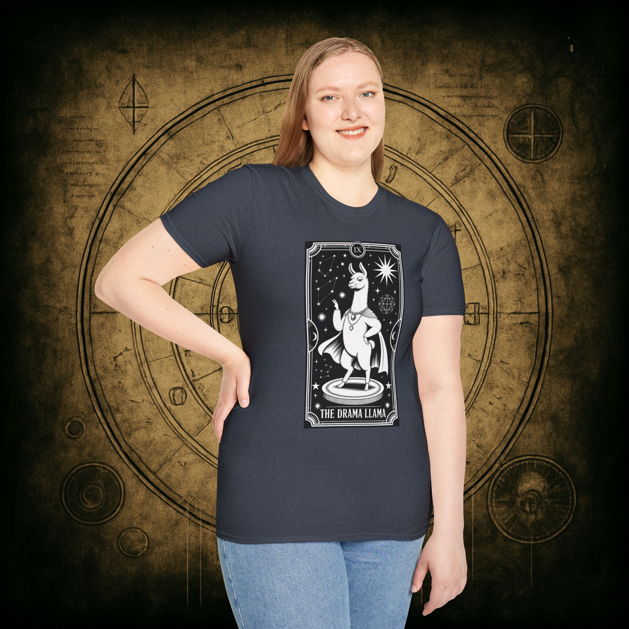 The Drama Llama Tarot Unisex T-Shirt - Image 55