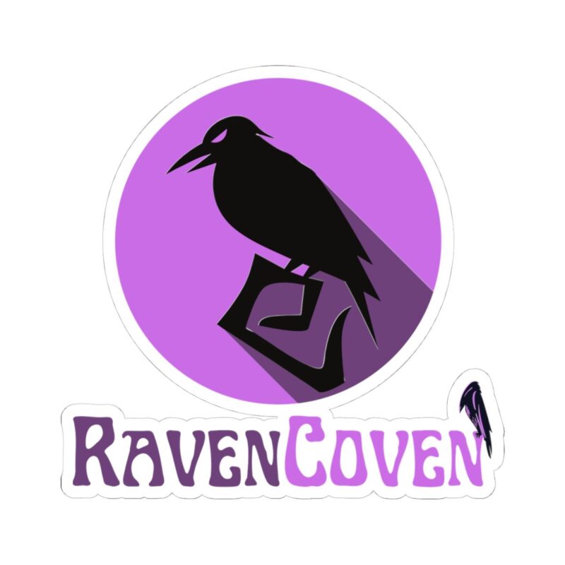 Raven Coven Logo Kiss-Cut Sticker