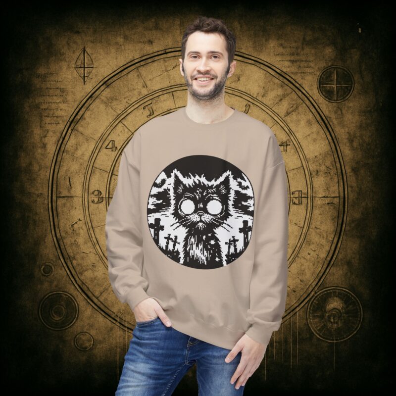 Zombie Cat Unisex Sweatshirt - Image 15