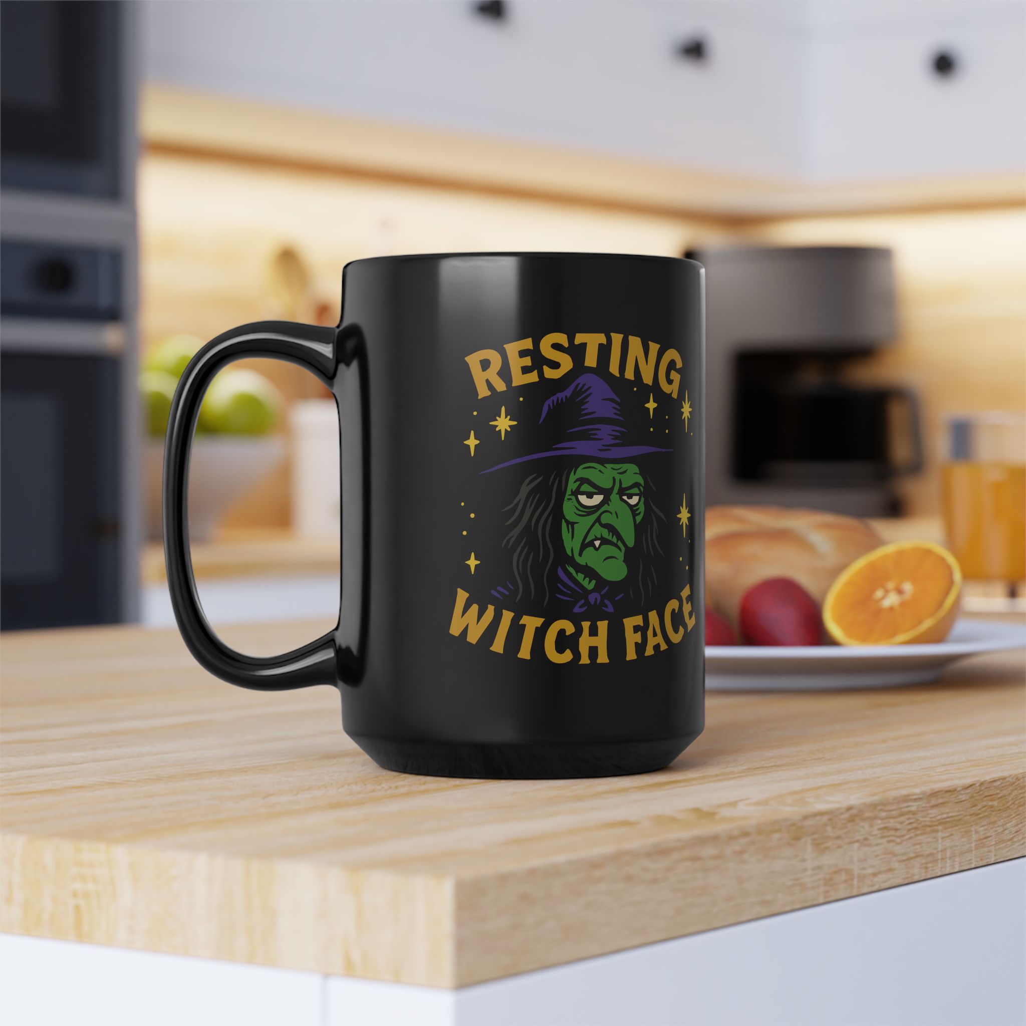 Resting Witch Face Ceramic Mug - Image 11