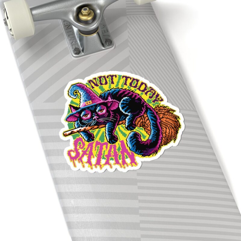 Not Today Satan Cat Kiss-Cut Sticker - Image 23
