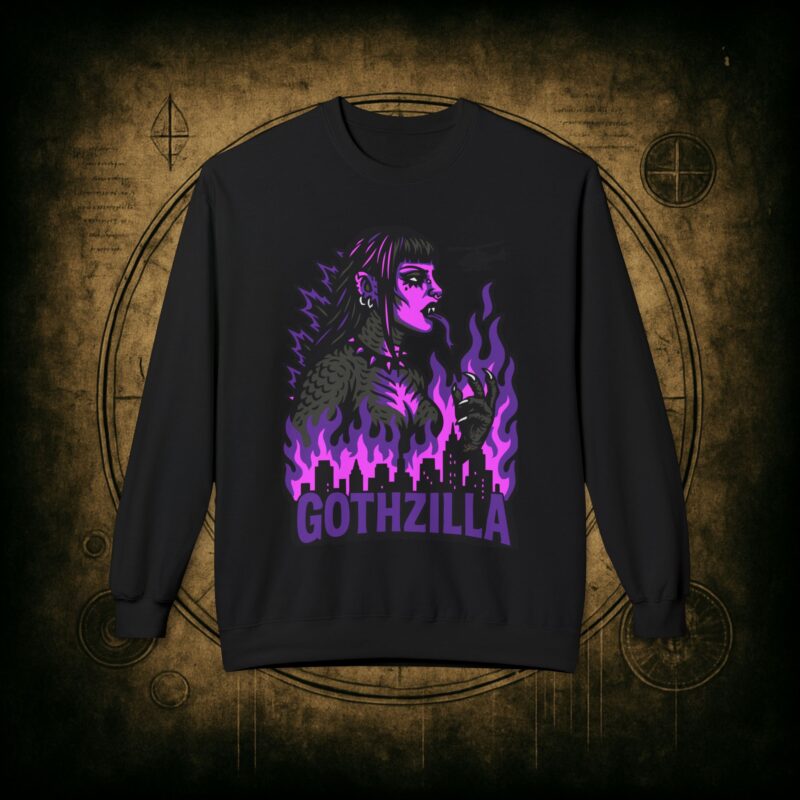 Gothzilla (Purple) Unisex Sweatshirt