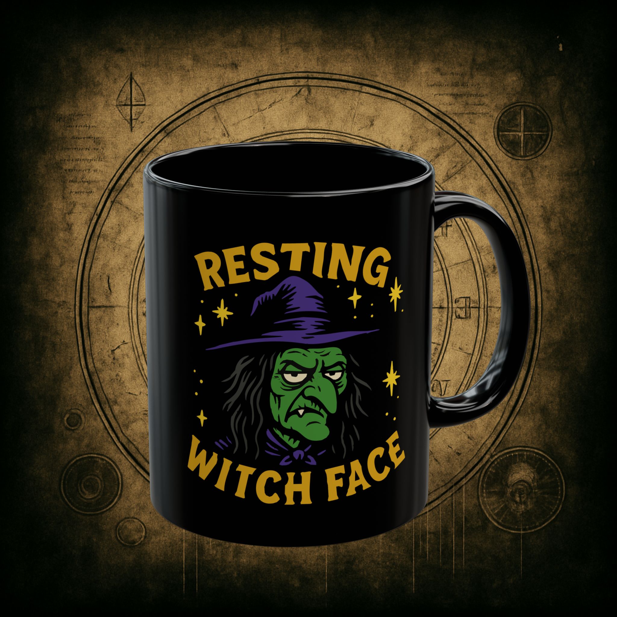 Resting Witch Face Ceramic Mug