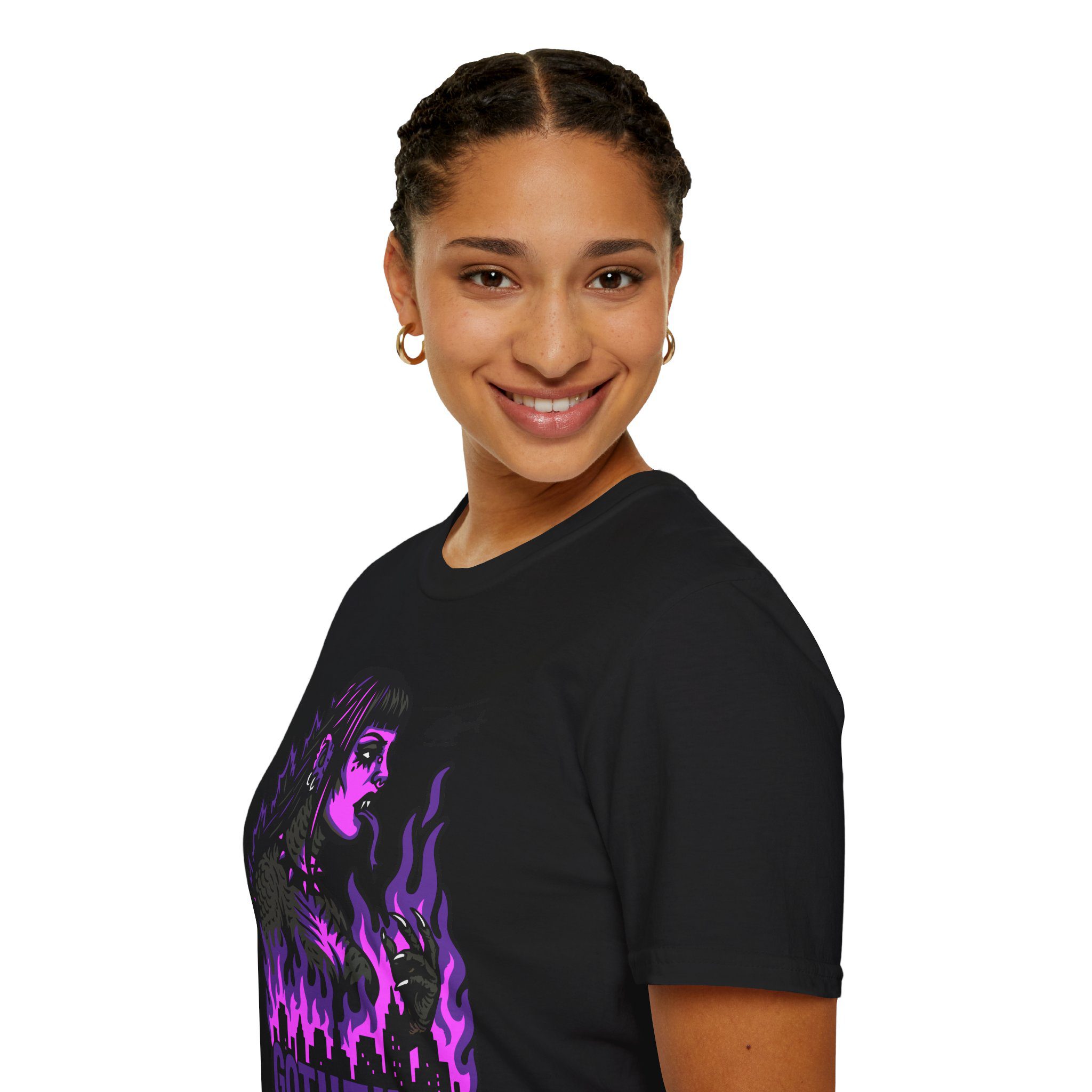 Gothzilla (Purple) Unisex T-Shirt - Image 14
