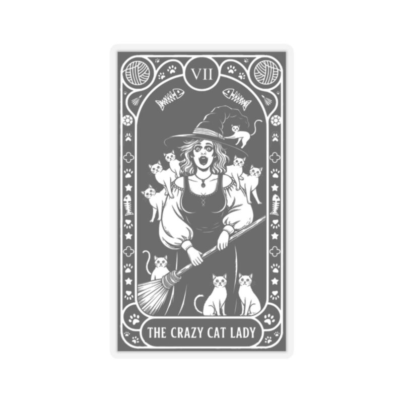 The Crazy Cat Lady Tarot Kiss-Cut Sticker - Image 4
